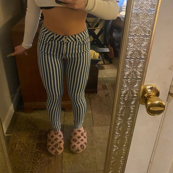 High waist striped jeans - Picture 2 of 5